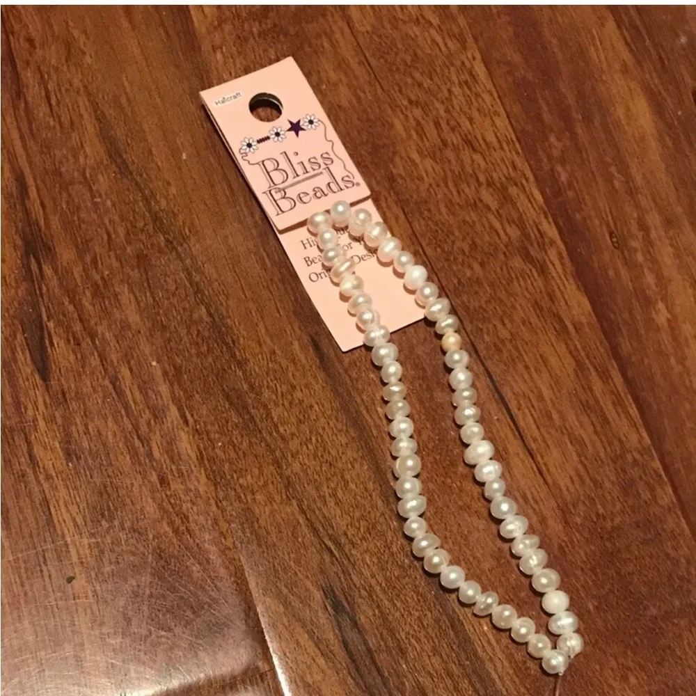 Real Freshwater White Pearls High Quality For Your Original Designs 10” Bliss - Picture 2 of 7